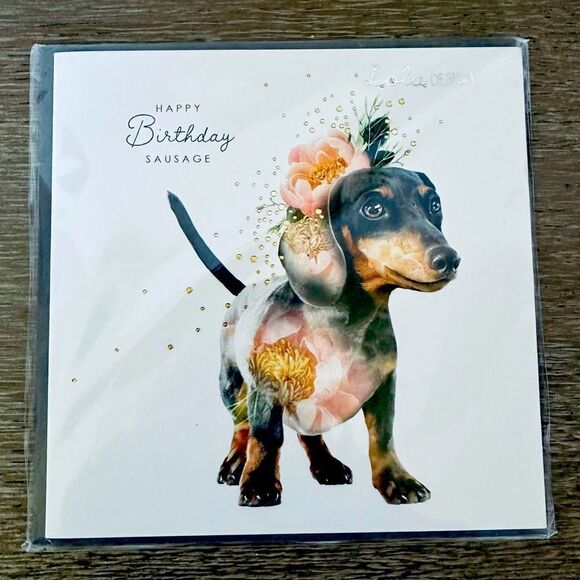 Dachshund Happy Birthday Sausage Dog Greeting Card - Picture 1 of 4